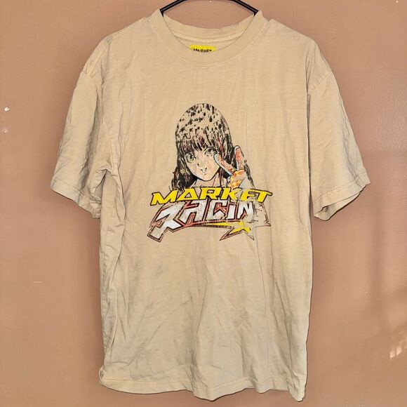 Chinatown Market On Any Sunday Beige Brown Graphic Tee Size Medium - Picture 1 of 9